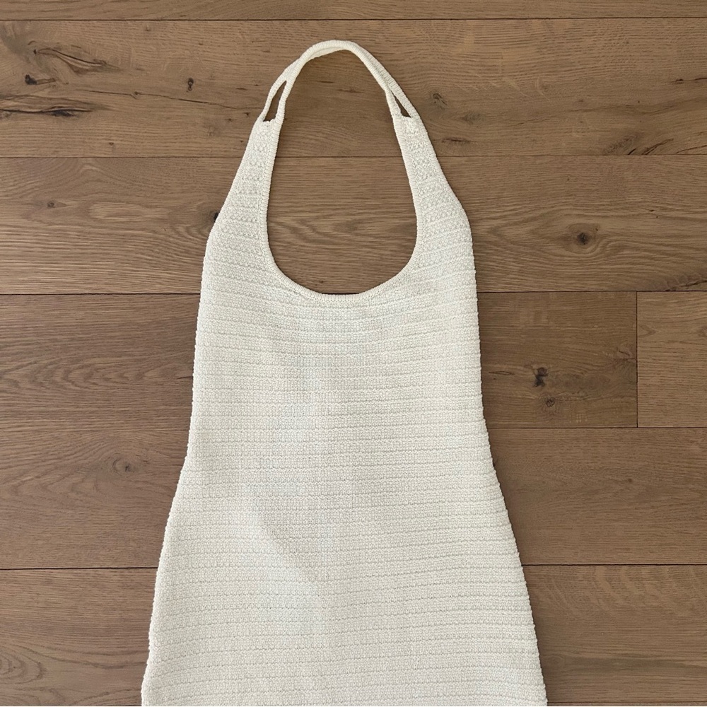 Wilfred Phair Halter Dress Aritzia Knit Beach Vacation Low Back Cloud Size Small - Picture 9 of 15